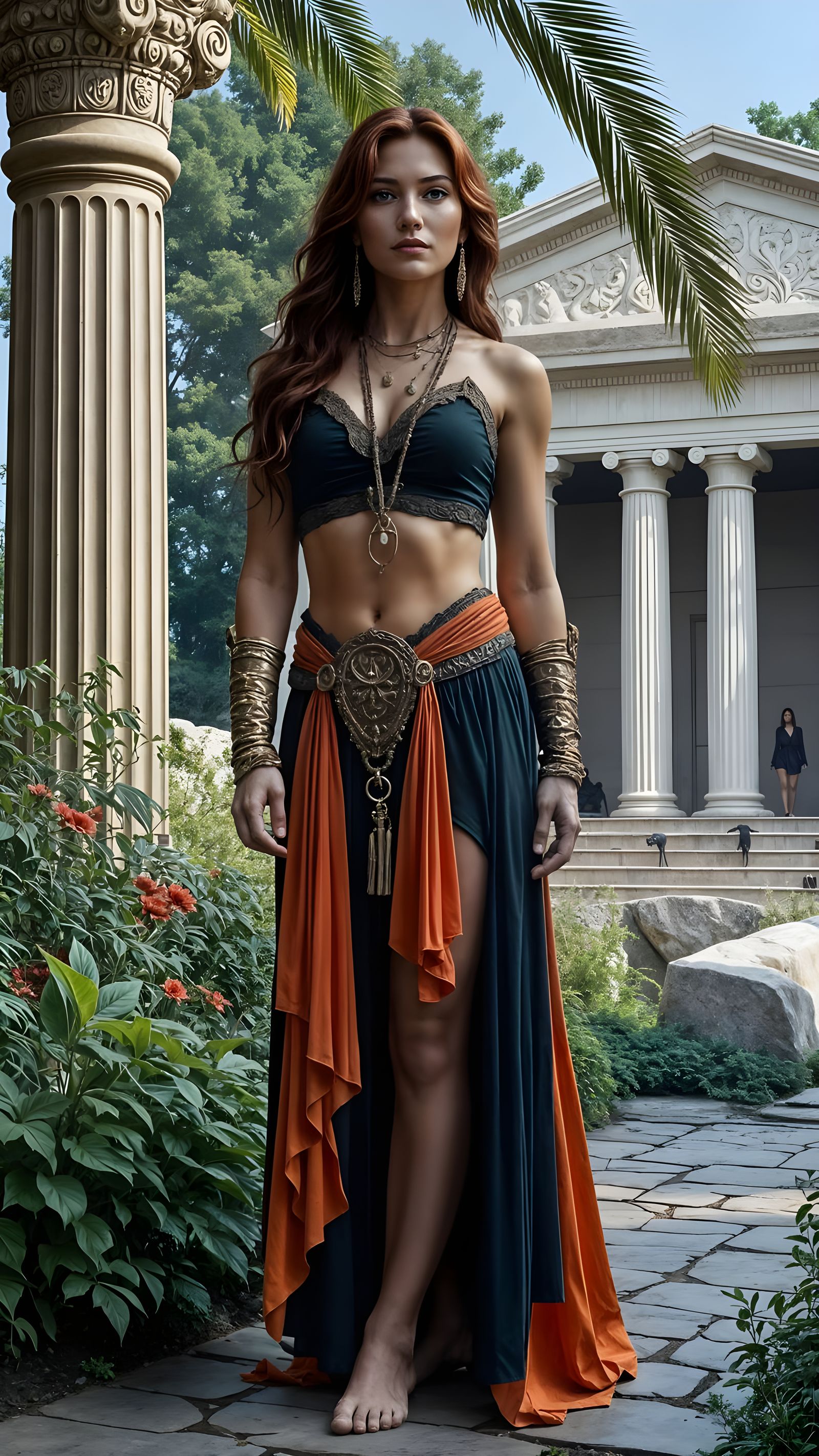 Dark Feminine Priestess Selene Nightshade in Ancient Ritual ...