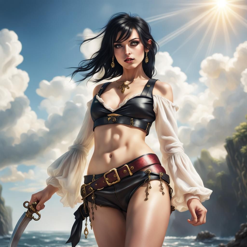Female Pirate in Divine Sunshine