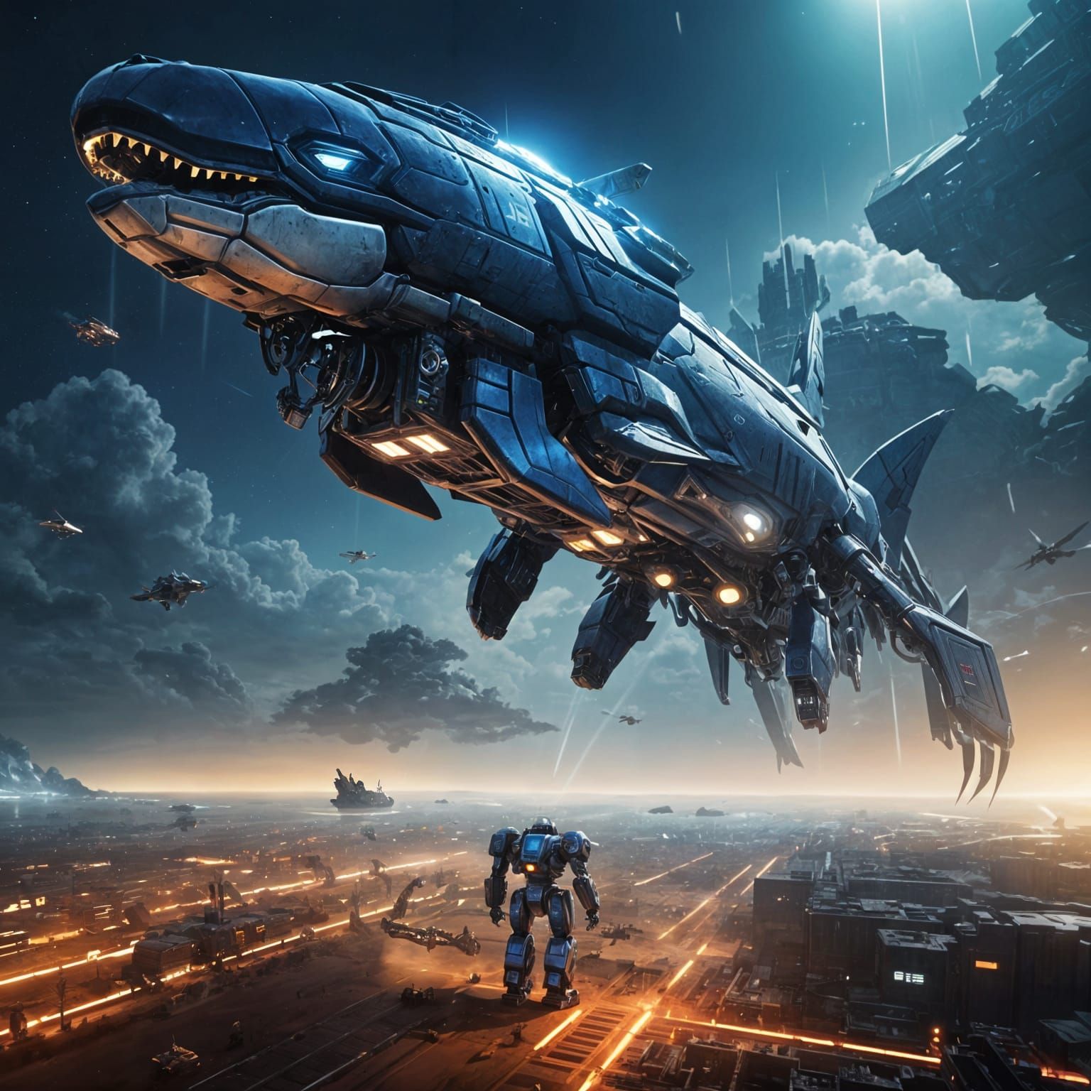 Powerful Mech Warrior Ready for Battle