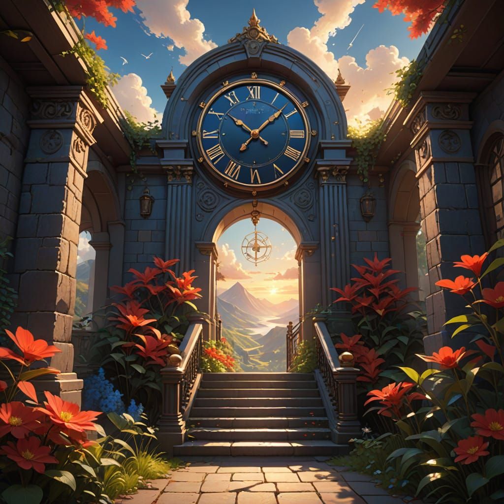 Surreal Anime Success Pathway Radiates Confidence and Motiva...