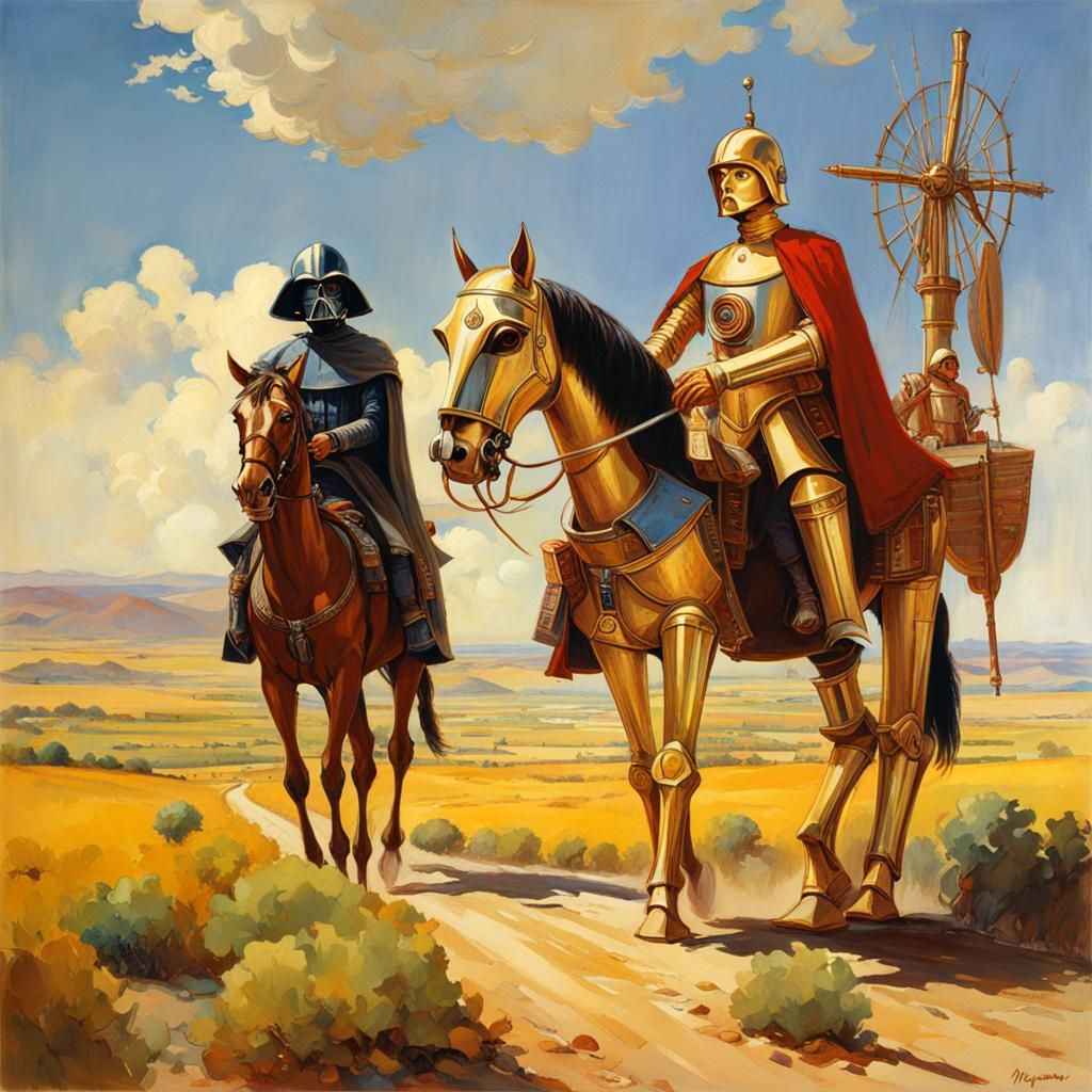 Star Wars Droids as Don Quixote in La Mancha