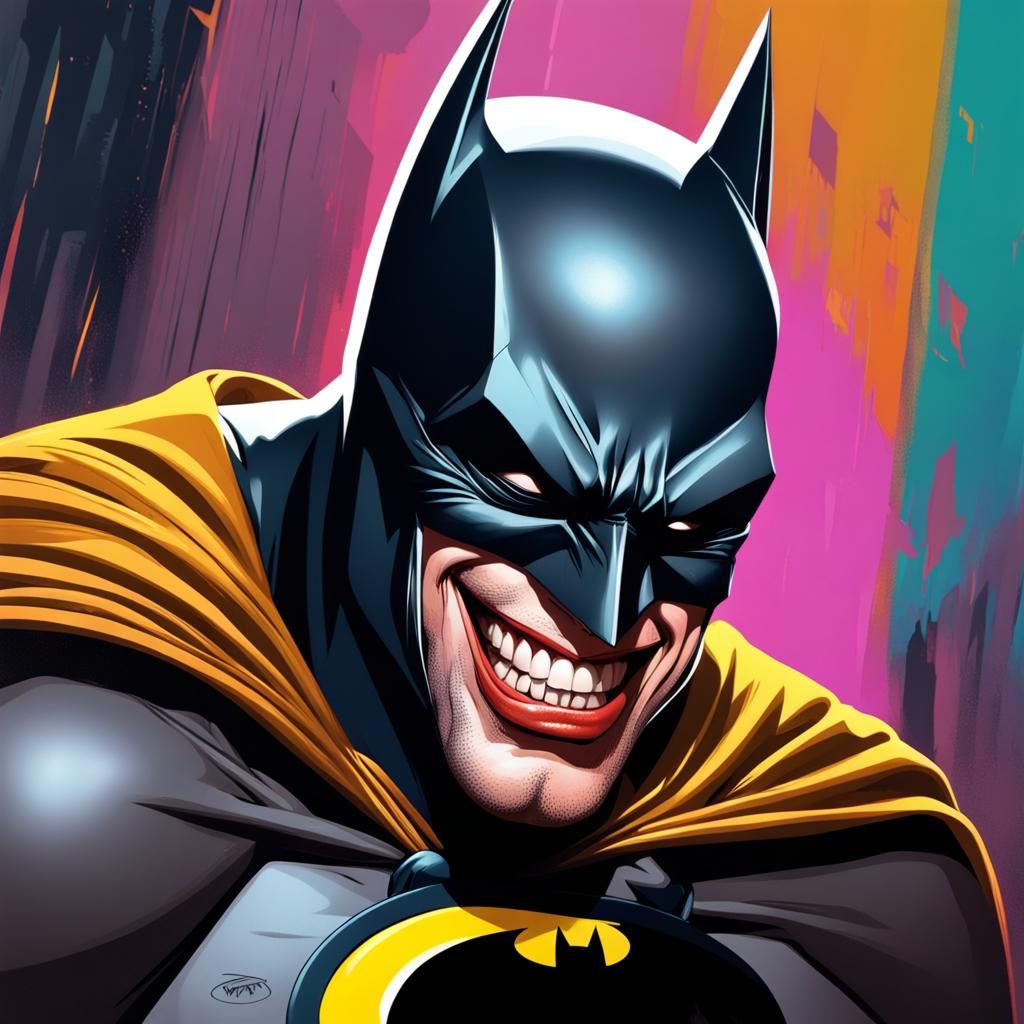 Hyperrealistic Batman 'Smile Now Cry Later' Splash Art