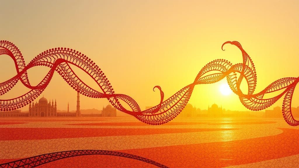 Abstract Vector Fractal Wave Function in 3D Shading