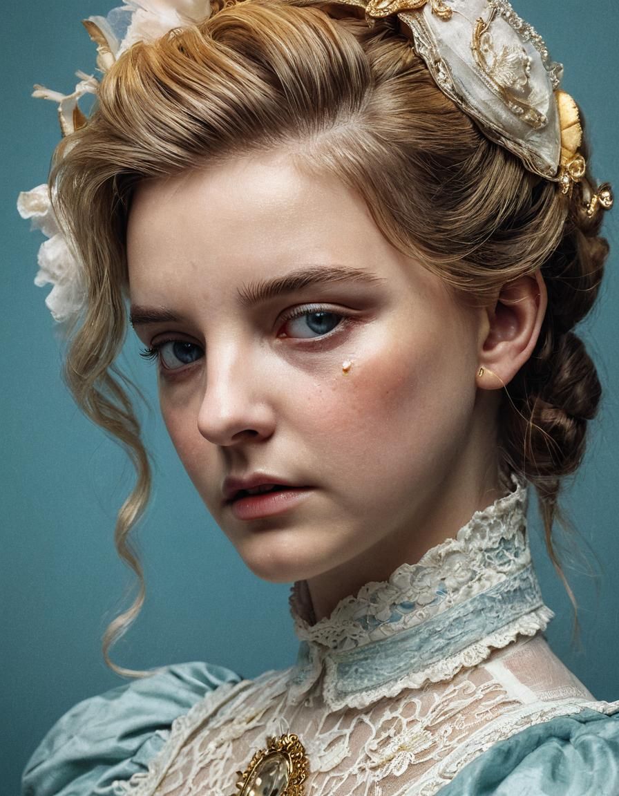 Heartbroken Woman in Regency Era Portrait