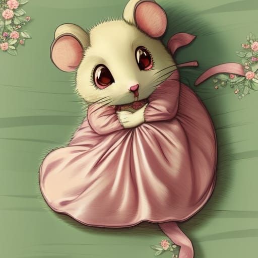 Chibi Mouse as Sleeping Beauty, Anime Style