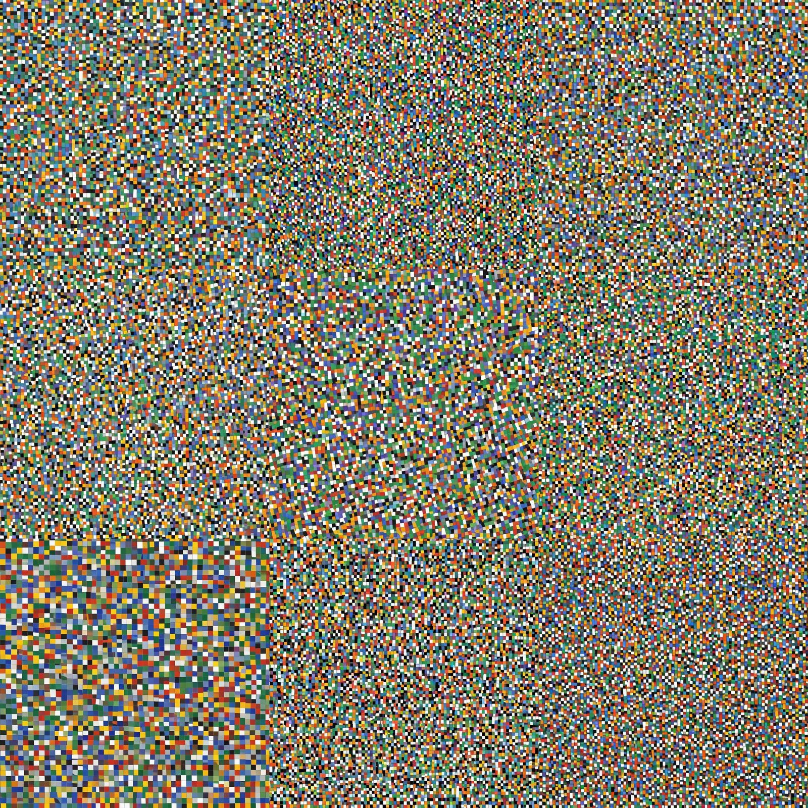 Organized Random Pixel Color Palette