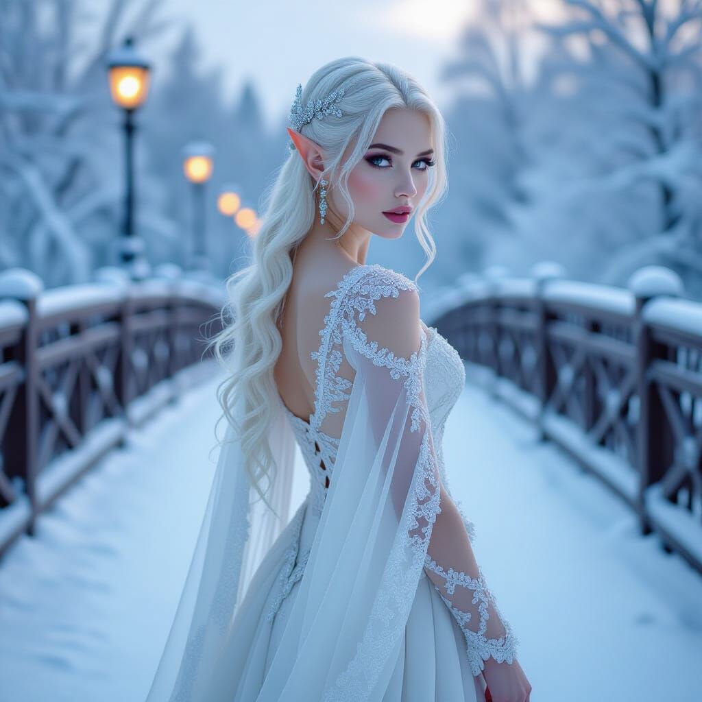 Elf Rogue in Winter Wonderland Photo