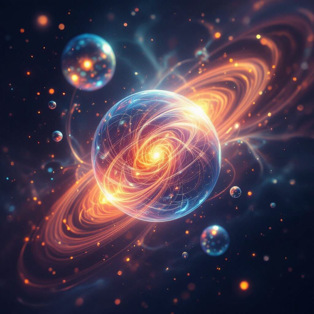 Quantum Energy Orbs in Dreamy Ethereal Style