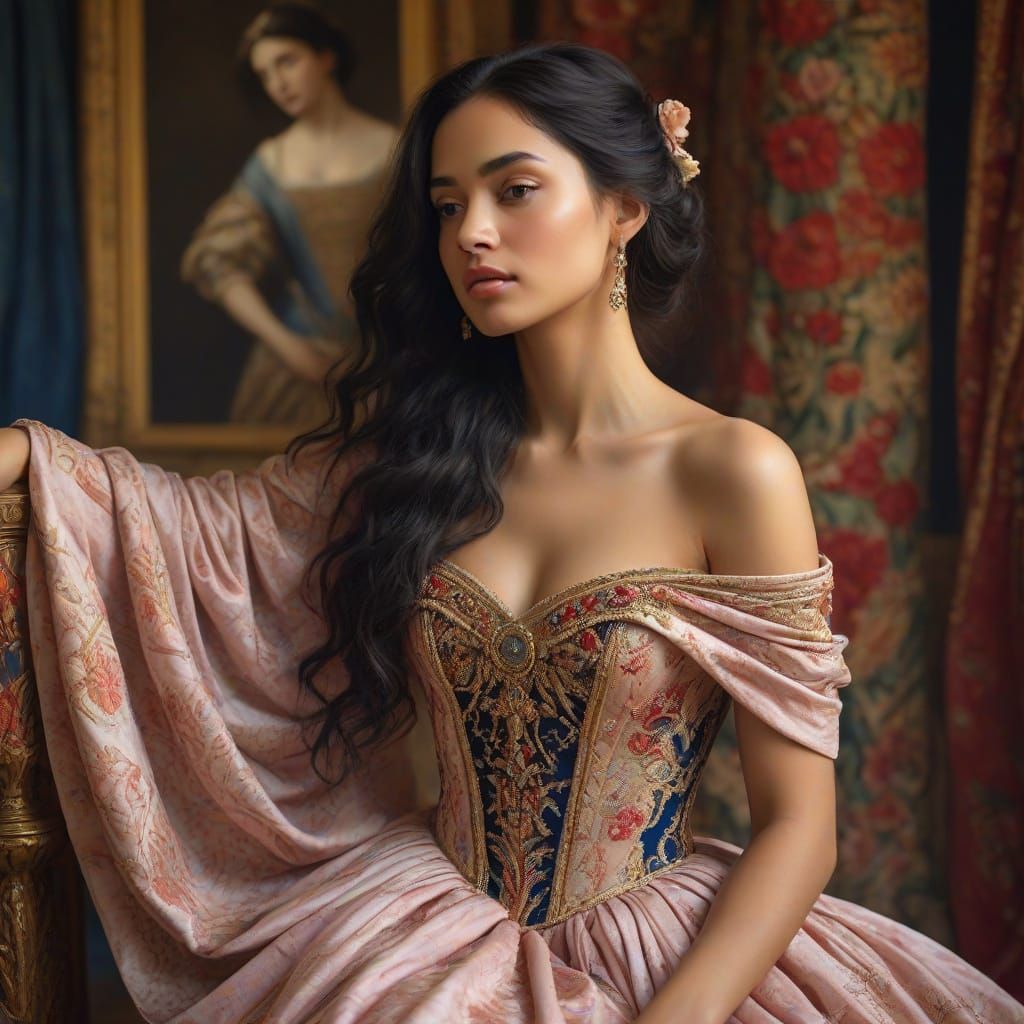 Renaissance Portrait of a Puerto Rican Woman