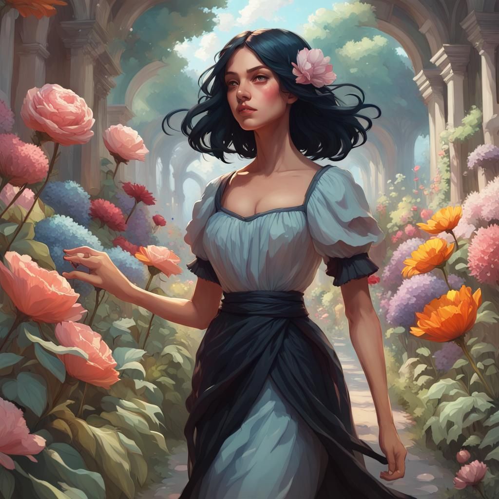 Wonderland Walk: Mother and Daughter in Floral Fantasy