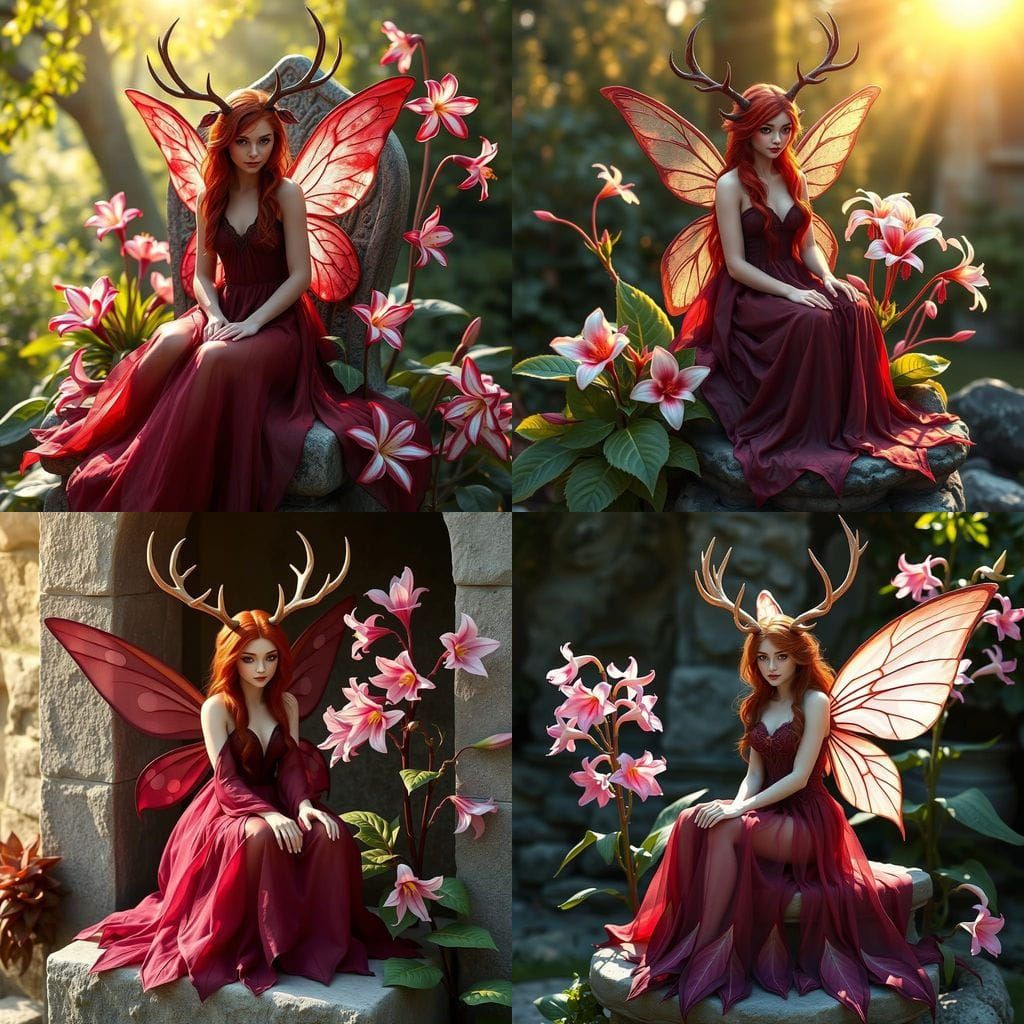 Fairy in Enchanted Garden, Inspired by Linda Ravencroft's St...