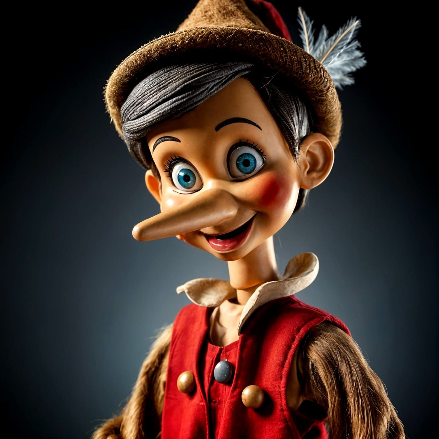 Pinocchio in Dramatic Rembrandt-Inspired Lighting