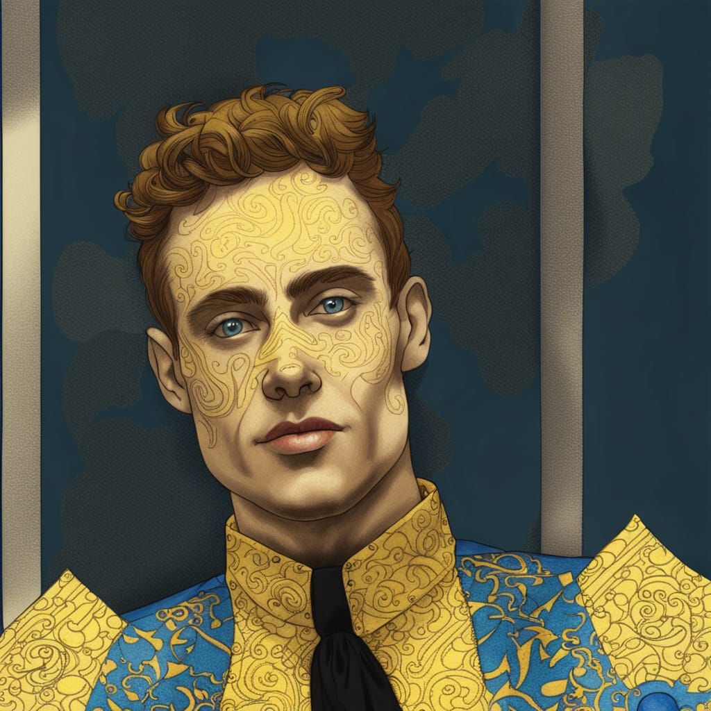 Joan of Arc Inspired Drag King in Klimt Style