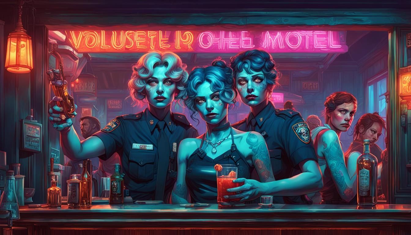 Surreal Ladies of the Creepy Motel Portrait