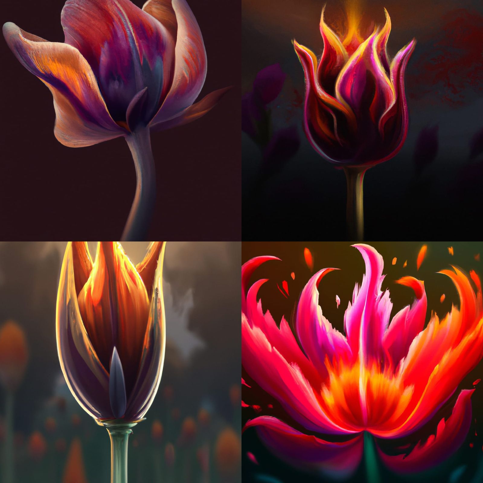 Epic Tulip: A Detailed Digital Oil Painting
