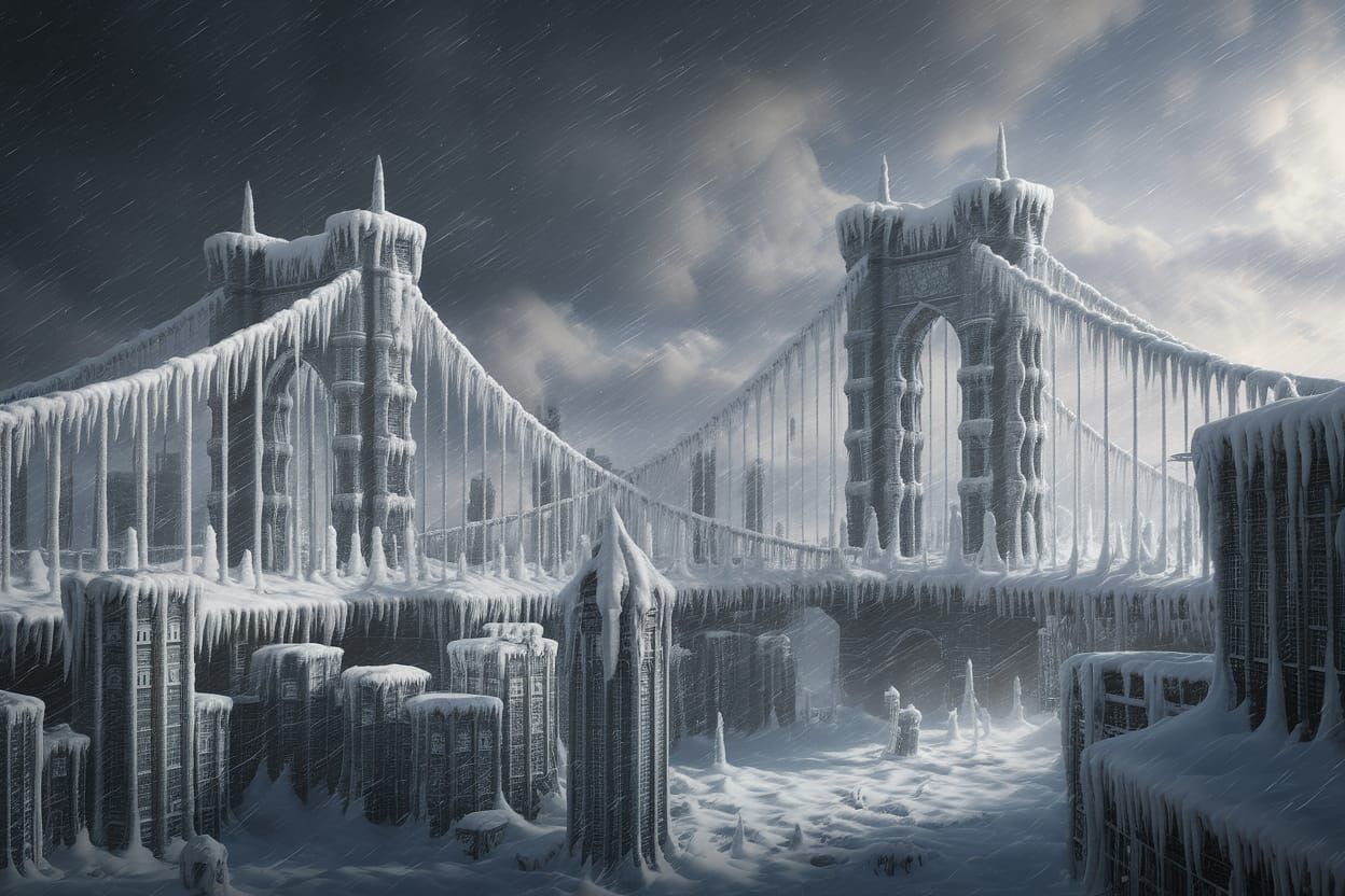 Frozen Lost City Revealed in Snowy Blizzard