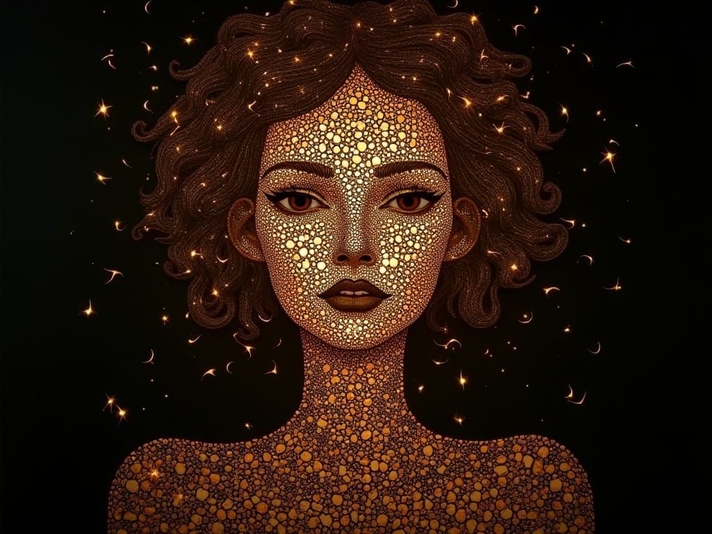 Shining Through - Embroidery on Lasercut Wood