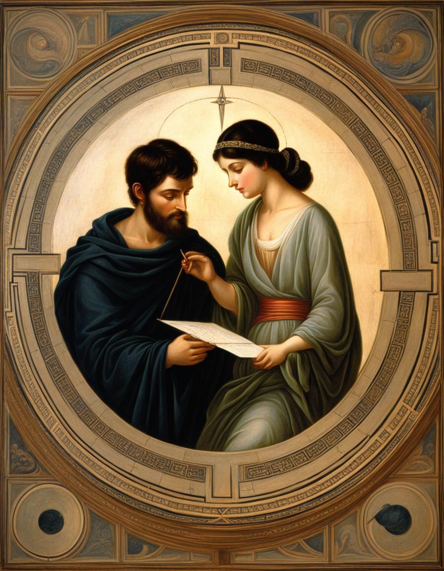 Diophantus teaching Hypatia