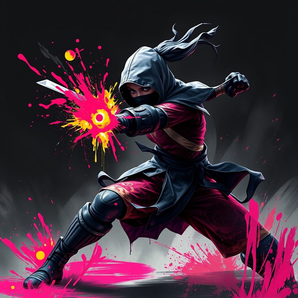 Female ninja darkness fight