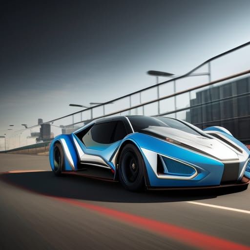 Futuristic Car Concept Art in Sci-Fi Style