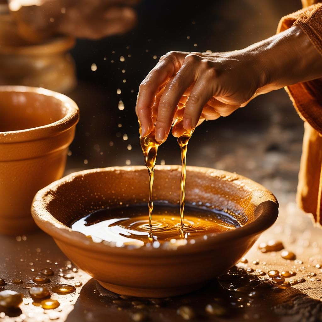 Mary of Bethany pours oil at jesus's feet.