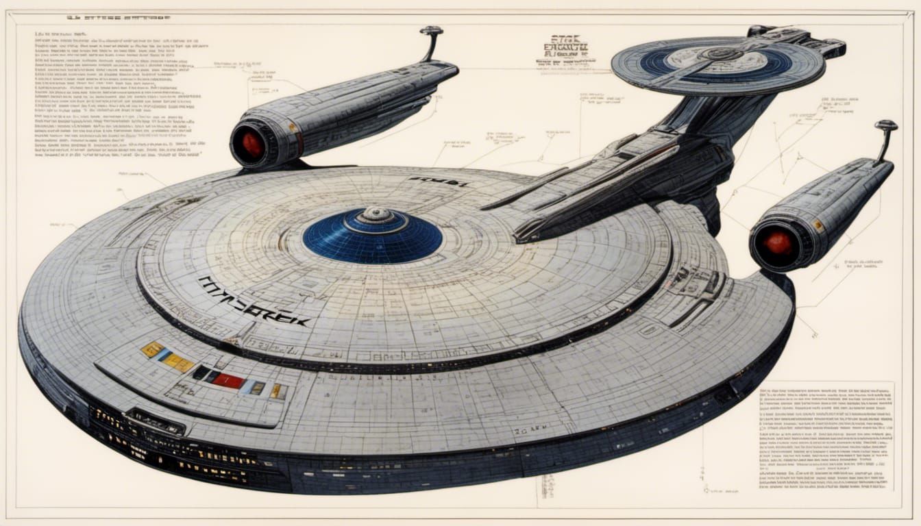 Majestic Star Trek Spaceship in Doug Drexler Style