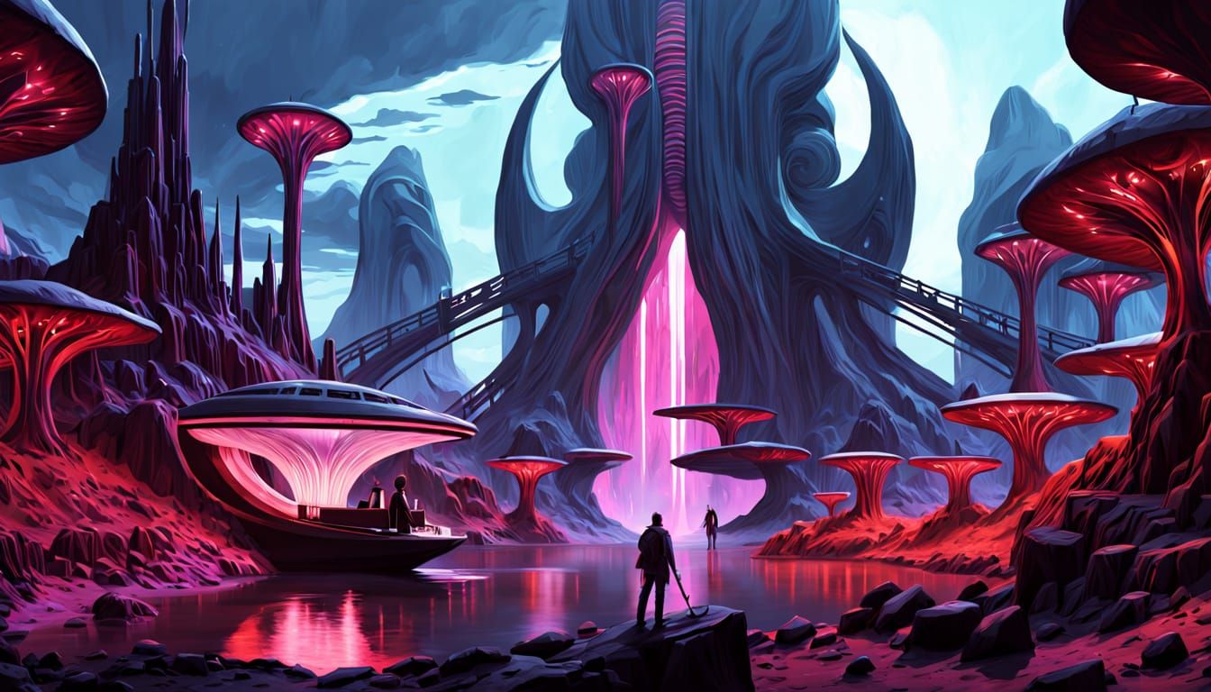 Bioluminescent Schwampf by Red River: Digital Painting