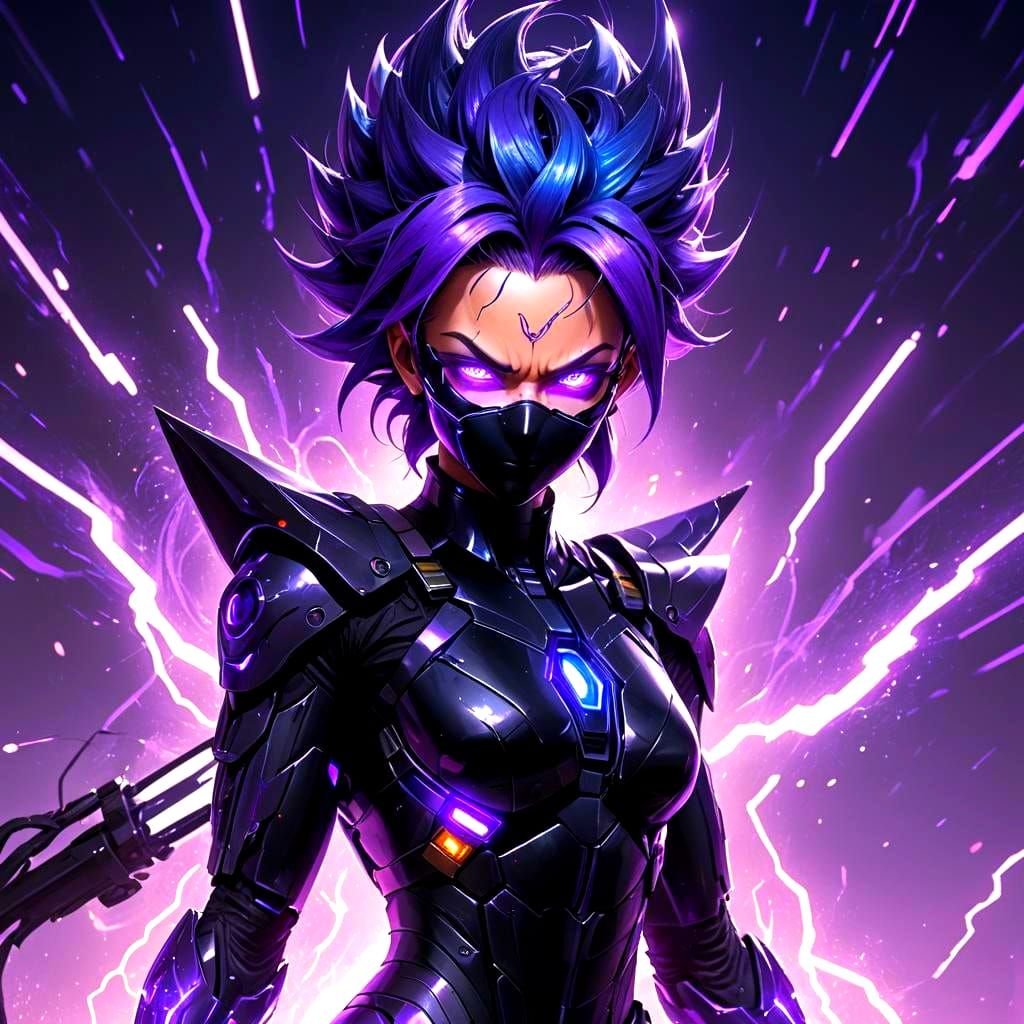 Cybernetic Superheroine Transforms: Digital Matte Painting