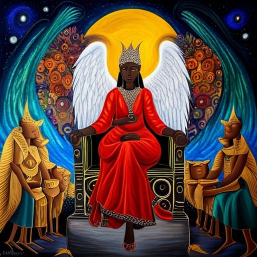 Epic Fashionista Goddess in Neo-Impressionist Style