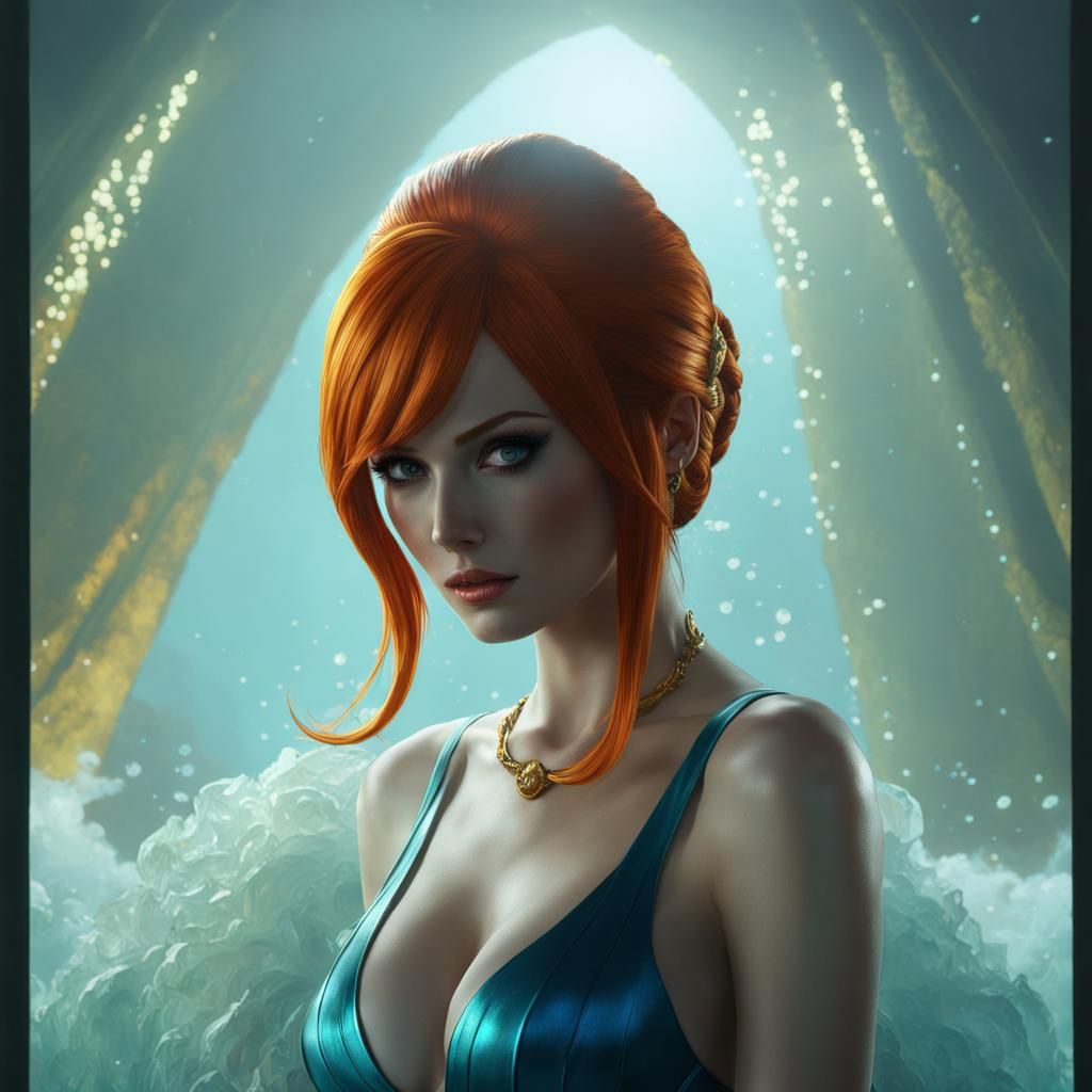 Karen Gillan dressed as Nami from One Piece redux