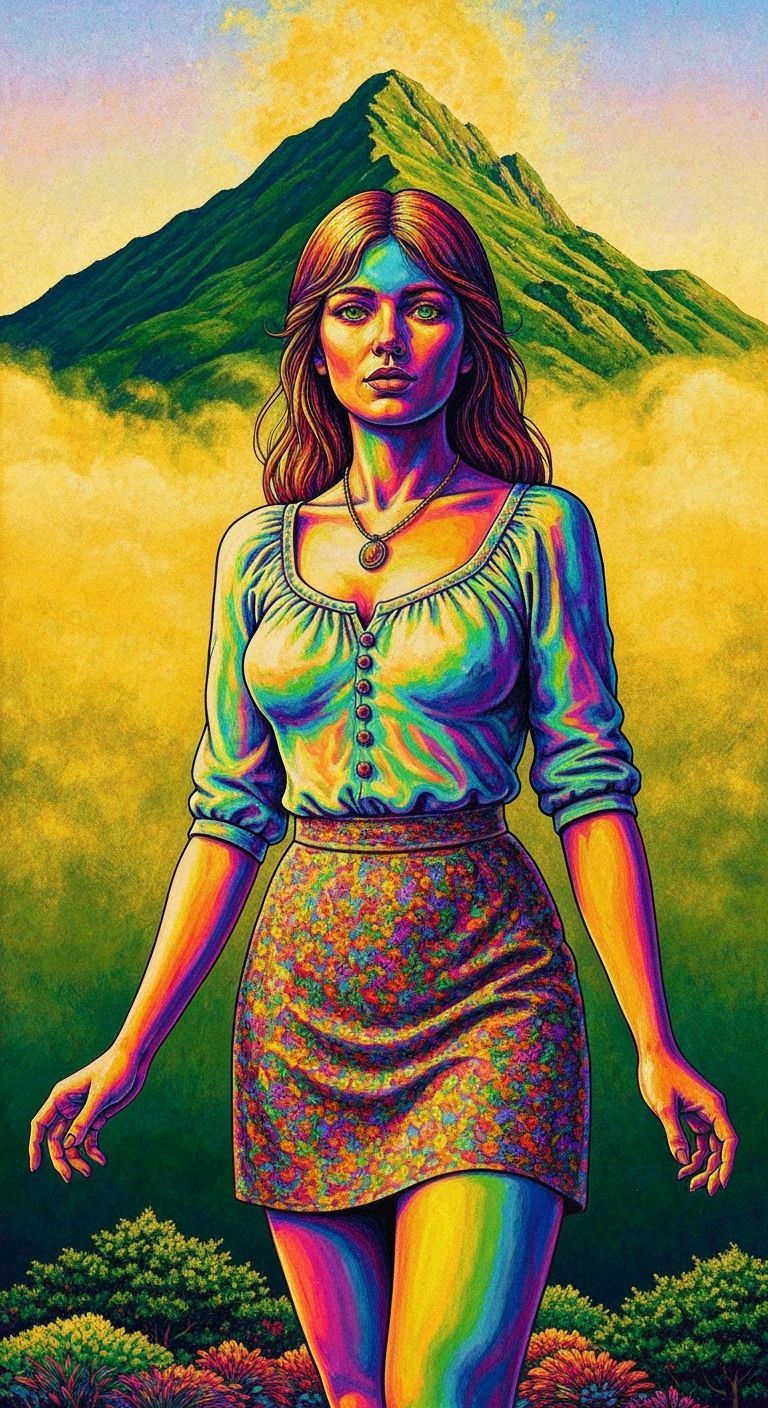 Rainbow Fairy in Fauvist Psychedelic Style