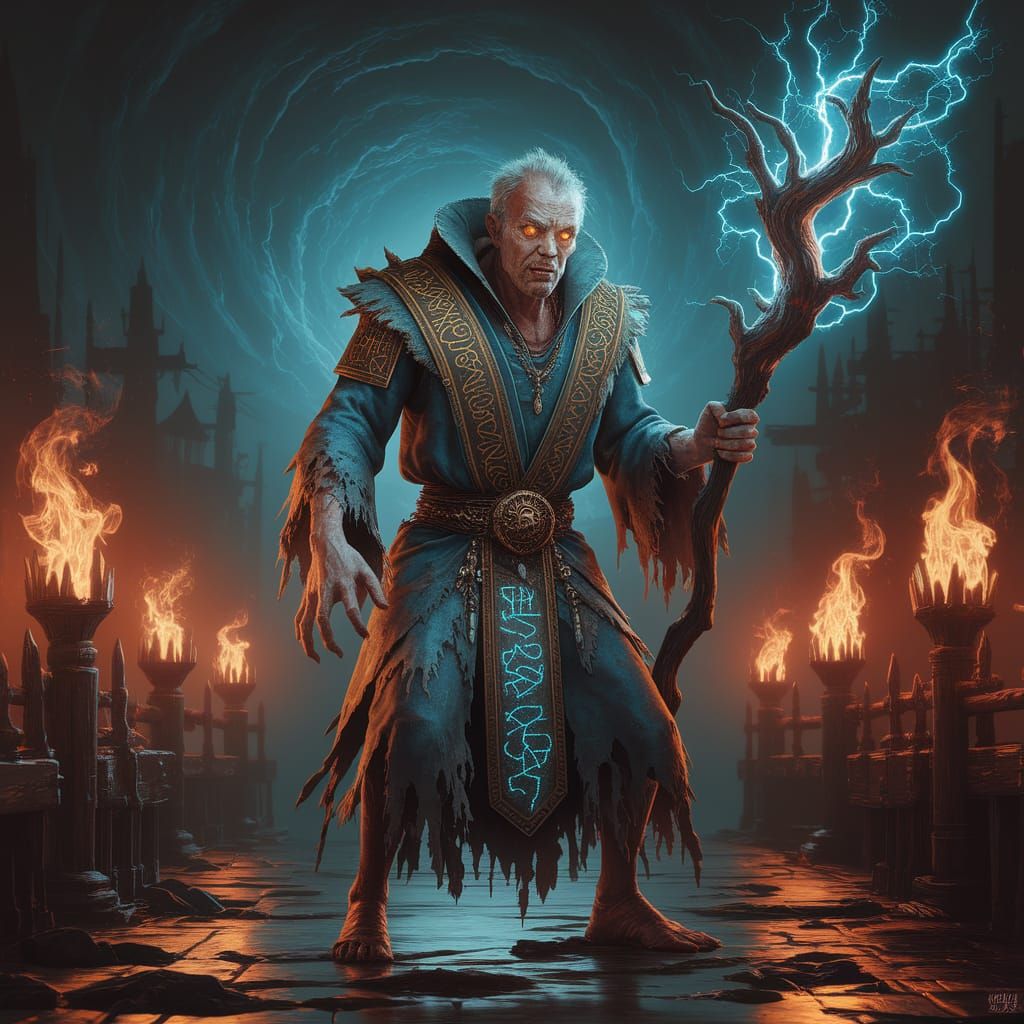 Ormus the Sorcerer in Blizzard Concept Art Style