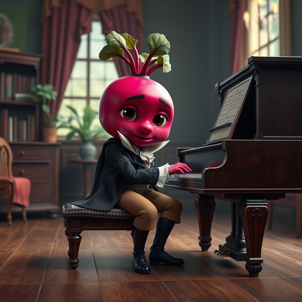 Beetle-Beethoven Plays Pianoforte: Fantasy Concept Art