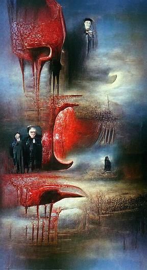Gothic Vampire in Dark Surrealist Style