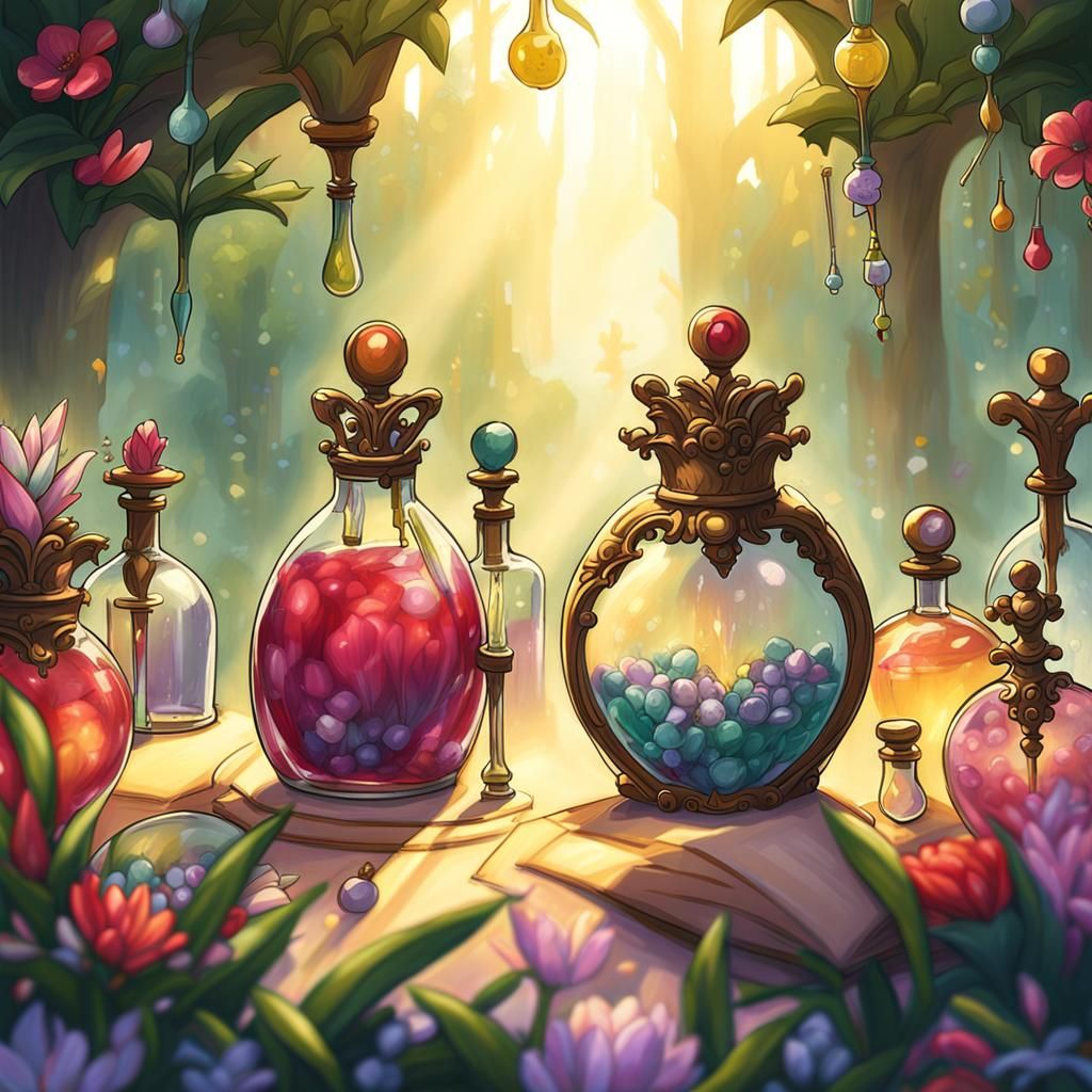 Dean and Nadine's Fragrance Lab: A Concept Art Illustration