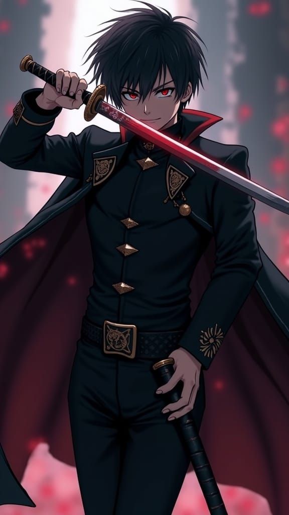 Levi Ackerman Action Pose in Anime Style