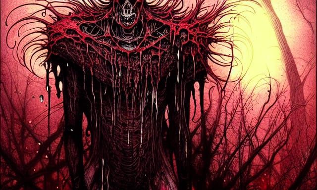 Ultraviolent Creature Mutation in Moebius Style