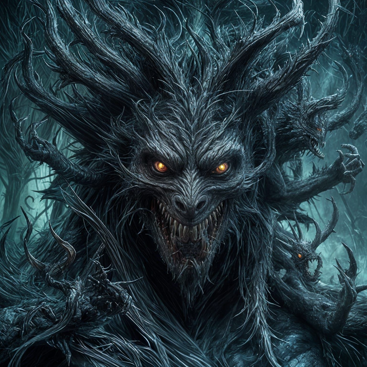 D&D Monster with Dark Sparkle Aesthetic