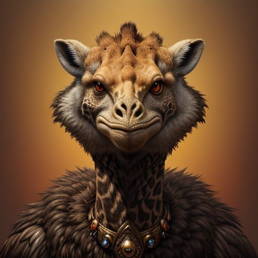 Whimsical Creature Rules Home in Vibrant Digital Painting