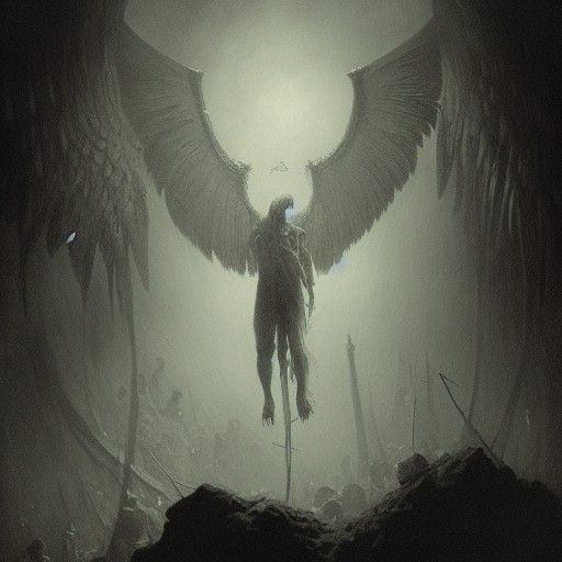 Terrifying Pazuzu in Horror Art Style