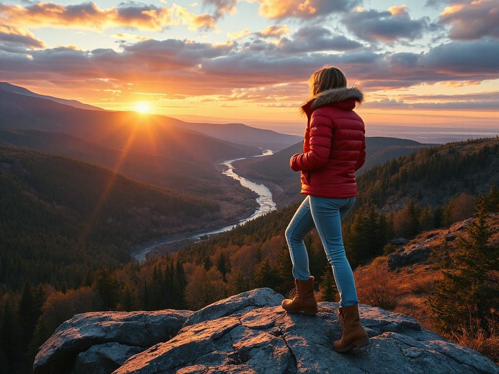 Wilderness Sunset: Photorealistic Landscape