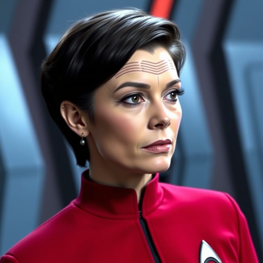 Bajoran Woman with Wrinkles in Star Trek Style