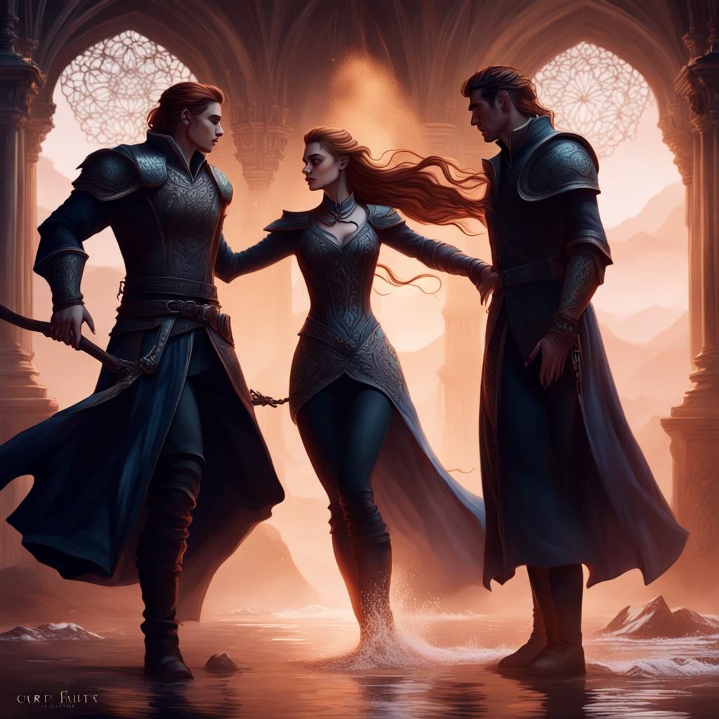 Feyre and Rhys: Detailed Fantasy Concept Art