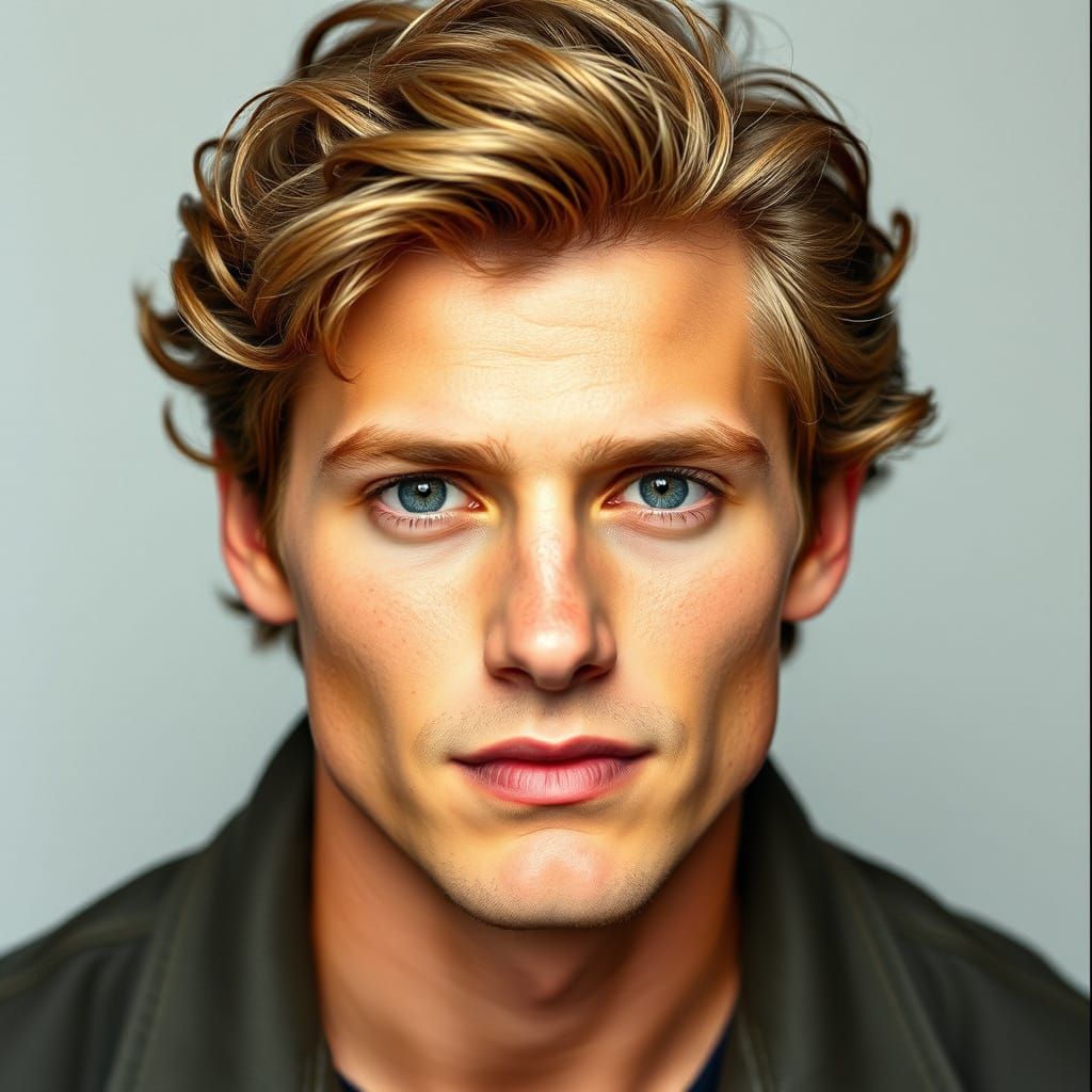 Strong Young Man with Aristocratic Features