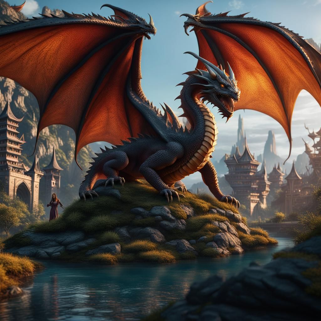 Dragon in a Secret World: Fantasy Concept Art