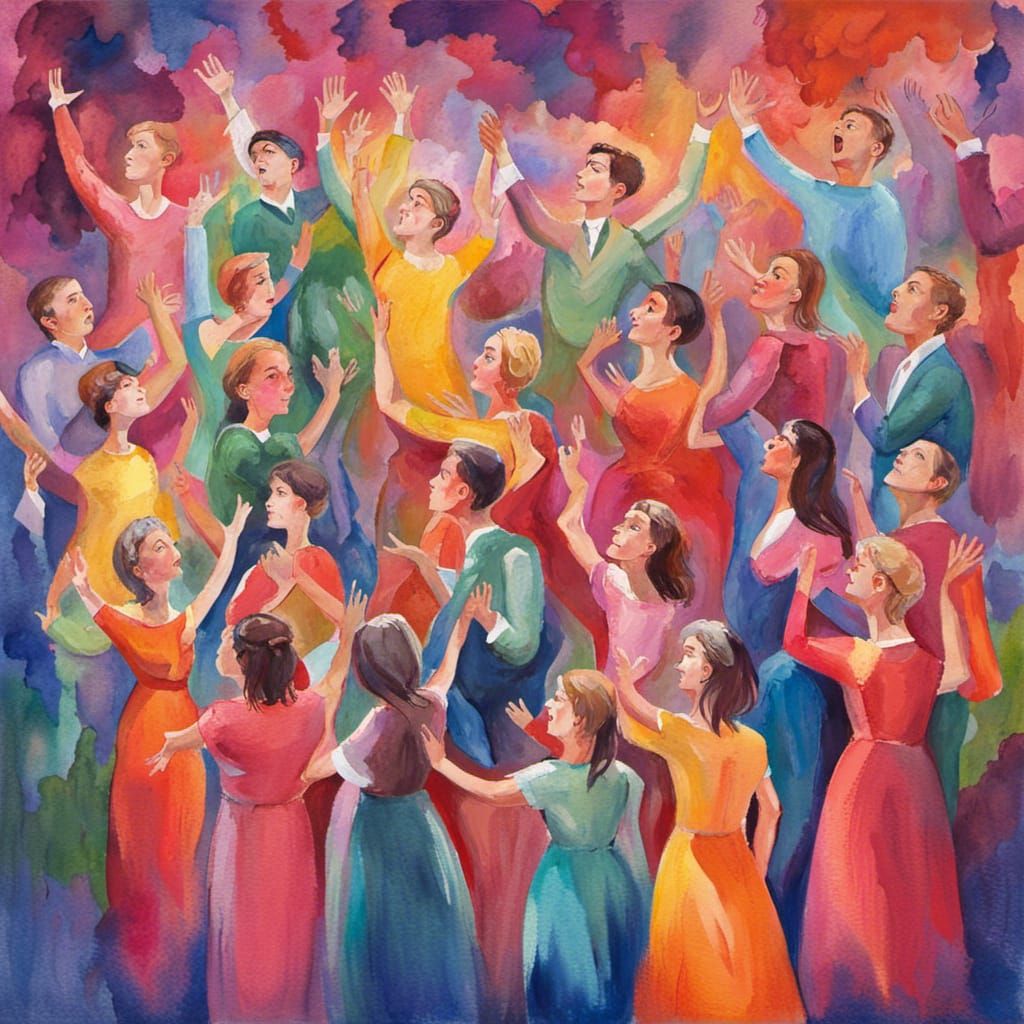 Gouache Style Poster for Choral Concert: Songs of the Heart