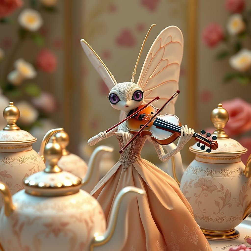 Whimsical Anime Broderie Anglaise Orchestra