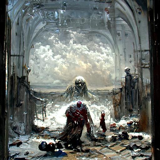 Sinister Dishwasher in Horror Style