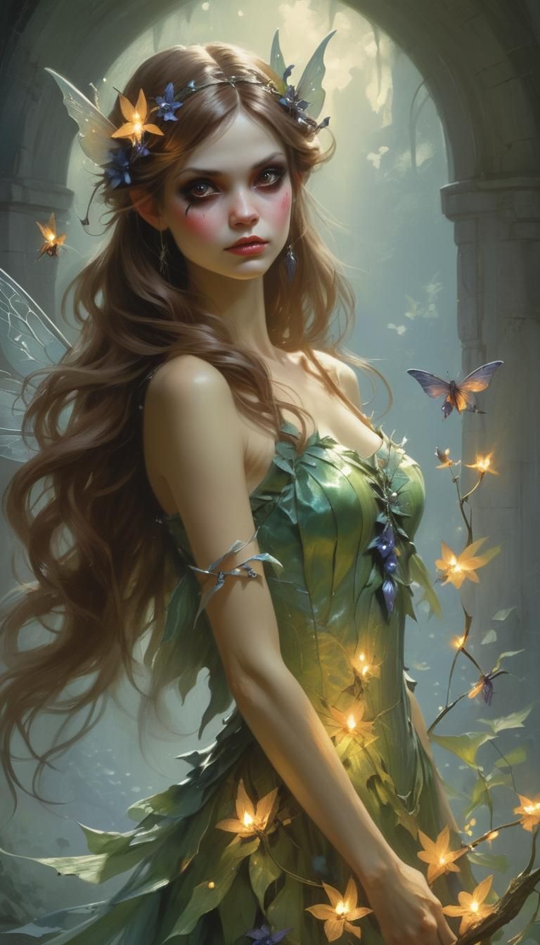 Sinister Fairy in Dark Fantasy Style