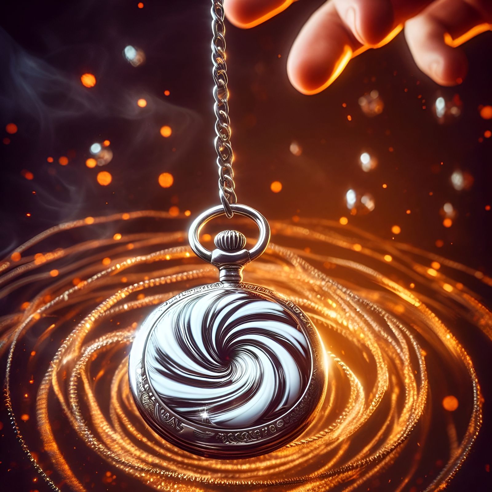 Ethereal Woman with Glowing Eyes: Digital Portrait